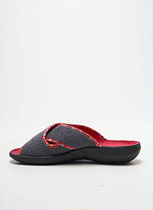 Chaussons/pantoufles voute plantaire talon plat jusqu'à 3cm gris FARGEOT femme