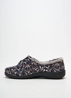 Chaussons/pantoufles tissage satiné talon plat jusqu'à 3cm noir FARGEOT femme