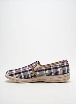 Chaussons/pantoufles bout rond bout rond beige FARGEOT homme