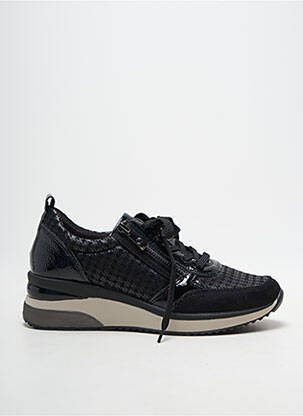 Baskets fermeture zip et lacets talon de 4 à 6cm noir REMONTE femme