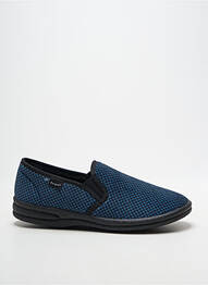 Chaussons/pantoufles bout rond bout rond bleu FARGEOT homme