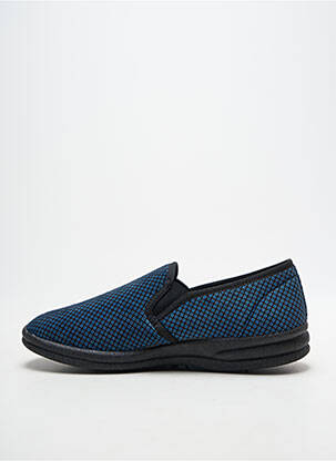 Chaussons/pantoufles bout rond bout rond bleu FARGEOT homme