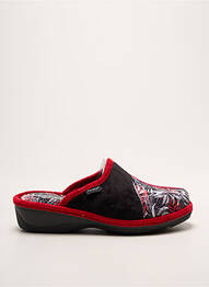 Chaussons/pantoufles impression talon de 4 à 6cm rouge FARGEOT femme