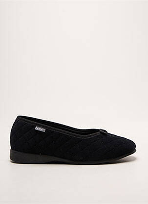 Chaussons/pantoufles bout rond talon plat jusqu'à 3cm noir FARGEOT femme
