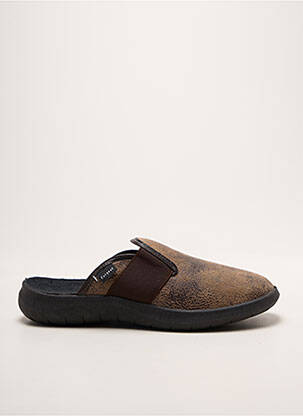 Chaussons/pantoufles voute plantaire bout rond marron FARGEOT homme