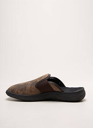 Chaussons/pantoufles voute plantaire bout rond marron FARGEOT homme