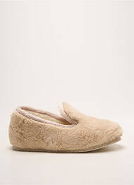 Chaussons/pantoufles bout rond talon plat jusqu'à 3cm beige CHAUSSE MOUTON femme