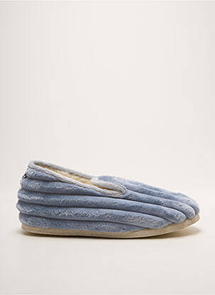 Chaussons/pantoufles bout rond talon plat jusqu'à 3cm bleu CHAUSSE MOUTON femme