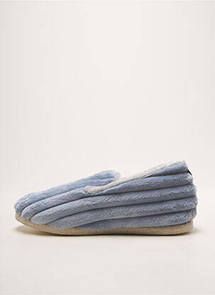 Chaussons/pantoufles bout rond talon plat jusqu'à 3cm bleu CHAUSSE MOUTON femme