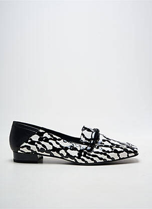 Mocassins tissage satiné talon plat jusqu'à 3cm noir DANSI femme