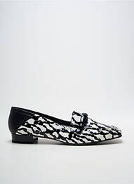 Mocassins tissage satiné talon plat jusqu'à 3cm noir DANSI femme
