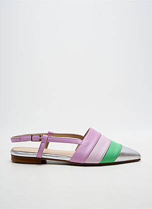Sandales/nu pieds chiquet talon plat jusqu'à 3cm violet DANSI femme