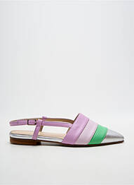 Sandales/nu pieds chiquet talon plat jusqu'à 3cm violet DANSI femme