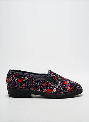 Chaussons/pantoufles bout rond talon plat jusqu'à 3cm noir FARGEOT femme