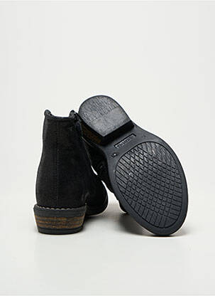 Bottines/boots tissage satiné cubain noir REQINS fille