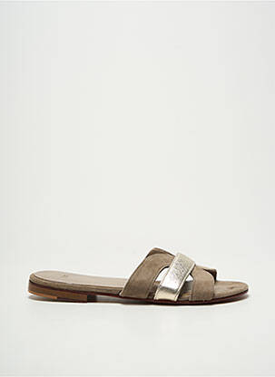 Mules/sabots tissage satiné talon plat jusqu'à 3cm vert SMS femme