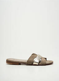 Mules/sabots tissage satiné talon plat jusqu'à 3cm vert SMS femme