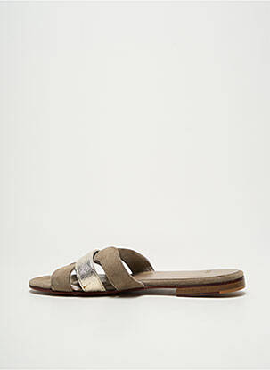 Mules/sabots tissage satiné talon plat jusqu'à 3cm vert SMS femme