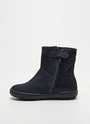 Bottines/boots tissage satiné bout rond bleu REQINS fille