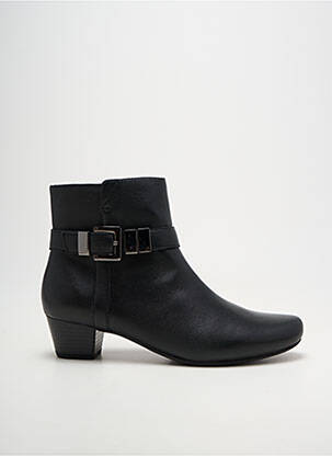 Bottines/boots tissage satiné talon de 4 à 6cm noir SWEET femme