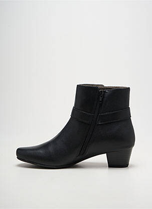 Bottines/boots tissage satiné talon de 4 à 6cm noir SWEET femme