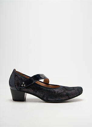 Escarpins matière lisse talon de 4 à 6cm bleu SWEET femme