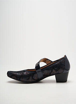 Escarpins cubain talon de 4 à 6cm bleu SWEET femme