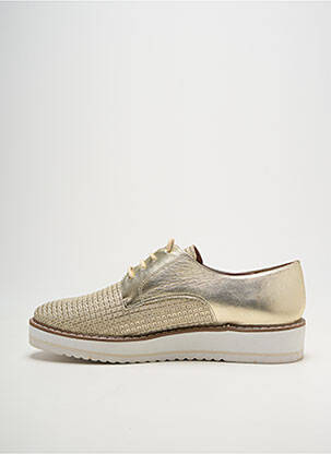 Derbies tissage satiné talon de 4 à 6cm or EMILIE KARSTON femme