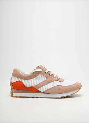 Baskets semelle amovible talon plat jusqu'à 3cm beige EMILIE KARSTON femme