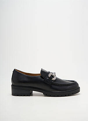 Mocassins tissage satiné talon de 4 à 6cm noir EMILIE KARSTON femme