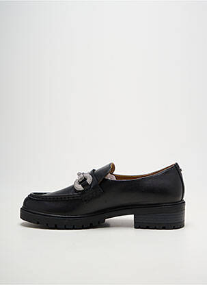 Mocassins tissage satiné talon de 4 à 6cm noir EMILIE KARSTON femme