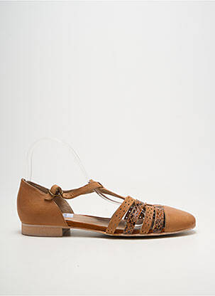 Sandales/nu pieds chiquet talon plat jusqu'à 3cm marron EMILIE KARSTON femme