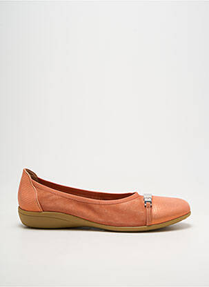 Ballerines tissage satiné talon plat jusqu'à 3cm orange EMILIE KARSTON femme