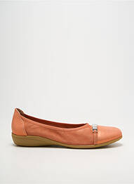 Ballerines tissage satiné talon plat jusqu'à 3cm orange EMILIE KARSTON femme
