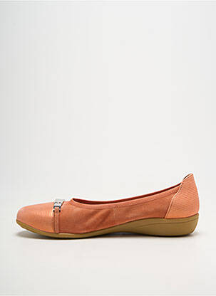 Ballerines tissage satiné talon plat jusqu'à 3cm orange EMILIE KARSTON femme