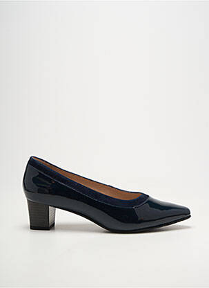 Escarpins matière lisse talon de 4 à 6cm bleu SWEET femme