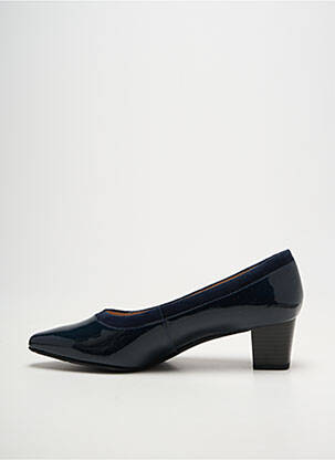 Escarpins matière lisse talon de 4 à 6cm bleu SWEET femme