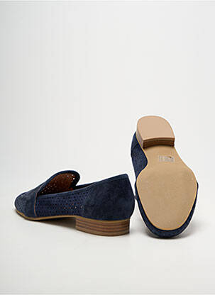 Mocassins chiquet talon plat jusqu'à 3cm bleu EMILIE KARSTON femme