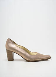 Escarpins tissage satiné talon de 7 à 9cm or SWEET femme