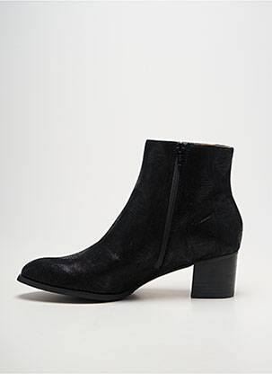 Bottines/boots tissage satiné talon de 4 à 6cm noir MAM'ZELLE femme
