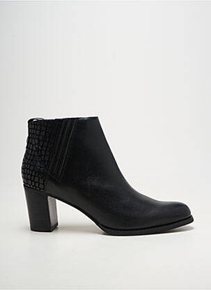 Bottines/boots tissage satiné talon de 7 à 9cm noir MAM'ZELLE femme