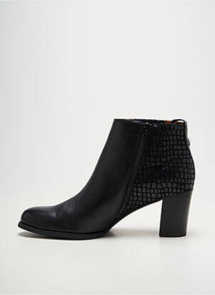 Bottines/boots tissage satiné talon de 7 à 9cm noir MAM'ZELLE femme