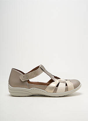 Sandales/nu pieds tissage satiné talon plat jusqu'à 3cm or REMONTE femme