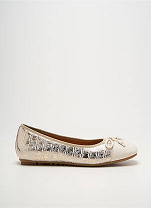 Ballerines tissage satiné talon plat jusqu'à 3cm or MAM'ZELLE femme