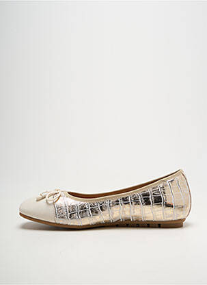 Ballerines tissage satiné talon plat jusqu'à 3cm or MAM'ZELLE femme