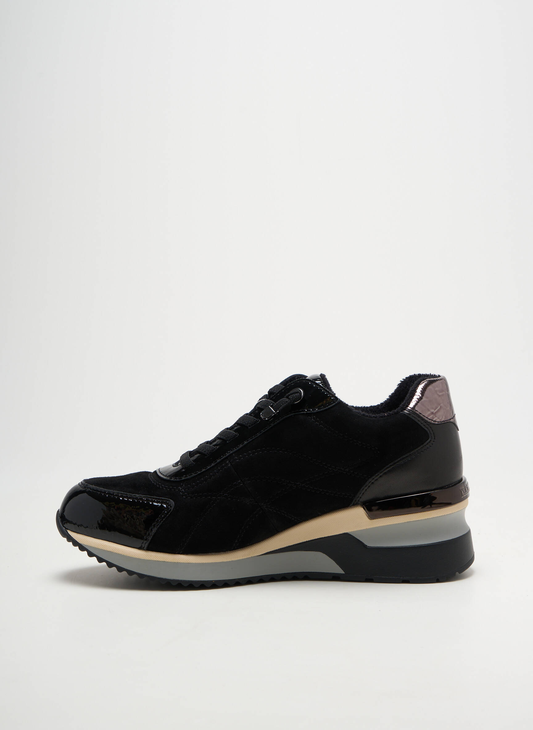 Baskets fermeture elastique talon de 4 à 6cm noir MAM'ZELLE femme