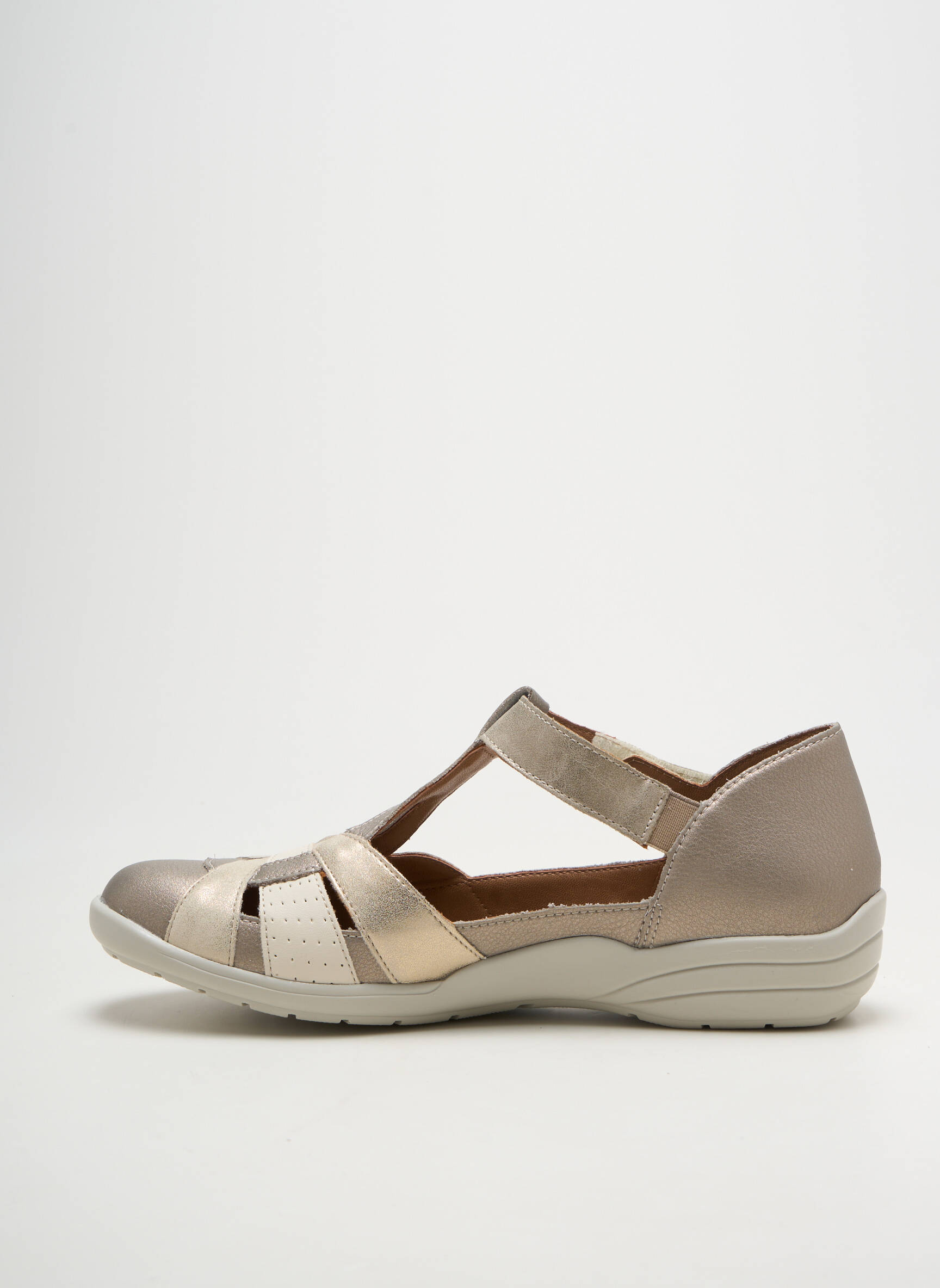 Sandales/nu pieds tissage satiné talon plat jusqu'à 3cm or REMONTE femme