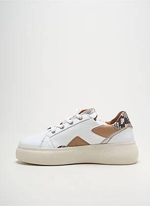 Baskets fermeture zip et lacets talon de 4 à 6cm blanc MAM'ZELLE femme