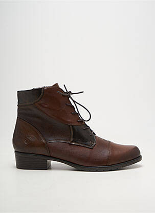 Bottines/boots fourrée talon plat jusqu'à 3cm marron REMONTE femme