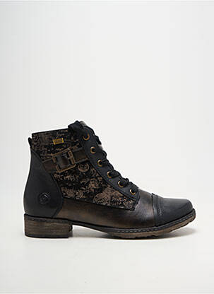 Bottines/boots fourrée talon plat jusqu'à 3cm noir REMONTE femme